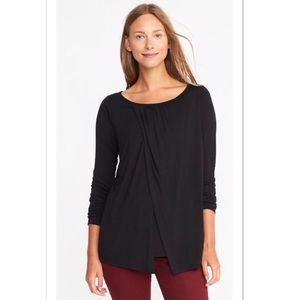 Tulip hem nursing top, black, M